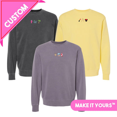 Make It Yours™ 'Favorite Things Icons' Embroidered Cozy Crew - United Monograms