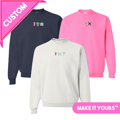 Make It Yours™ 'Favorite Things Icons' Embroidered Sweatshirt - United Monograms