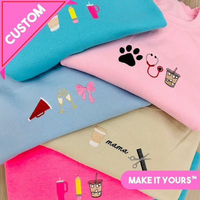 Make It Yours™ 'Favorite Things Icons' Embroidered Sweatshirt - United Monograms