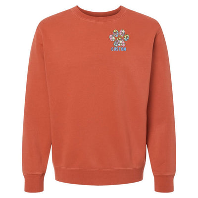 Make It Yours™ 'Floral Paw Print' Cozy Crew - United Monograms