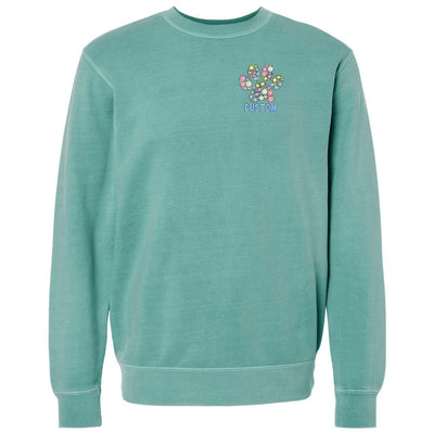 Make It Yours™ 'Floral Paw Print' Cozy Crew - United Monograms