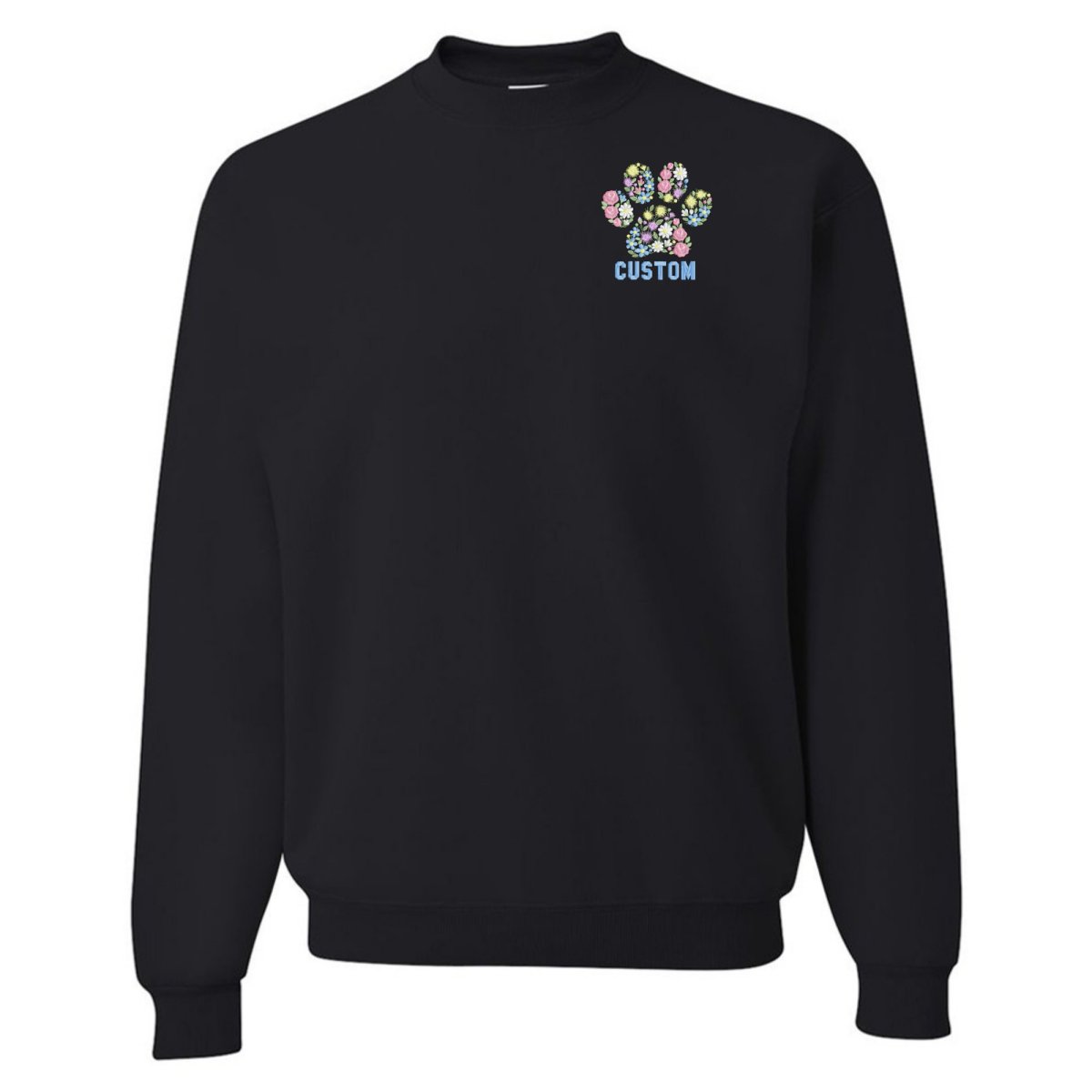 Make It Yours™ 'Floral Paw Print' Crewneck Sweatshirt - United Monograms