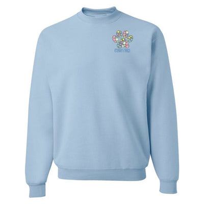 Make It Yours™ 'Floral Paw Print' Crewneck Sweatshirt - United Monograms