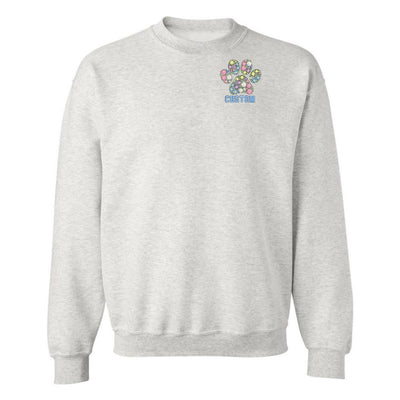Make It Yours™ 'Floral Paw Print' Crewneck Sweatshirt - United Monograms