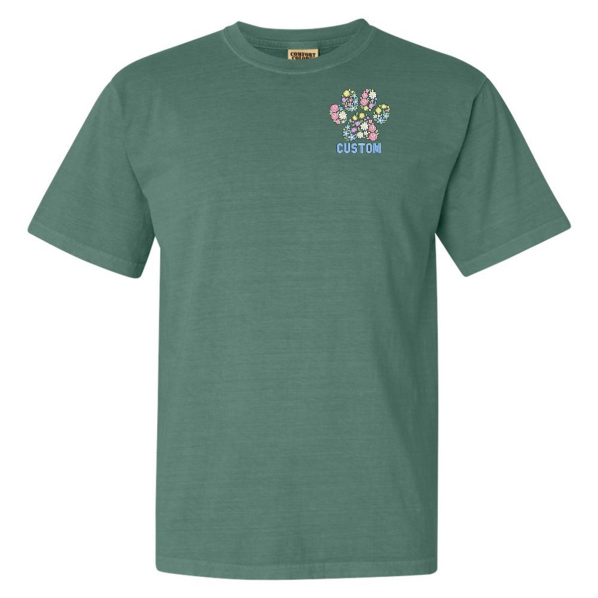 Make It Yours™ 'Floral Paw Print' T-Shirt - United Monograms