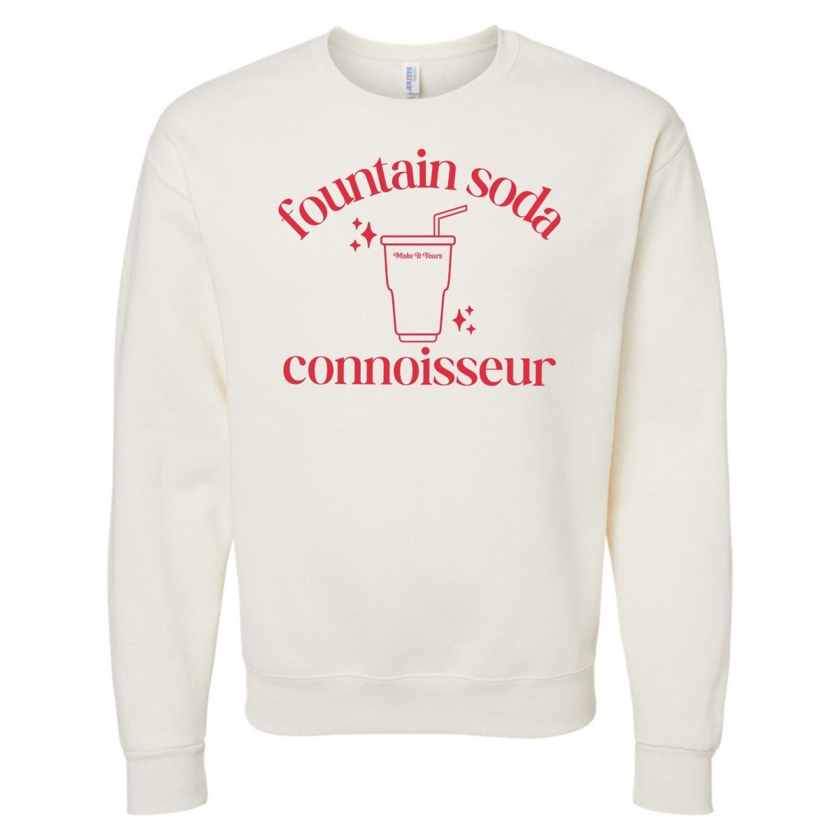 Make It Yours™ 'Fountain Soda Connoisseur' Crewneck Sweatshirt - United Monograms