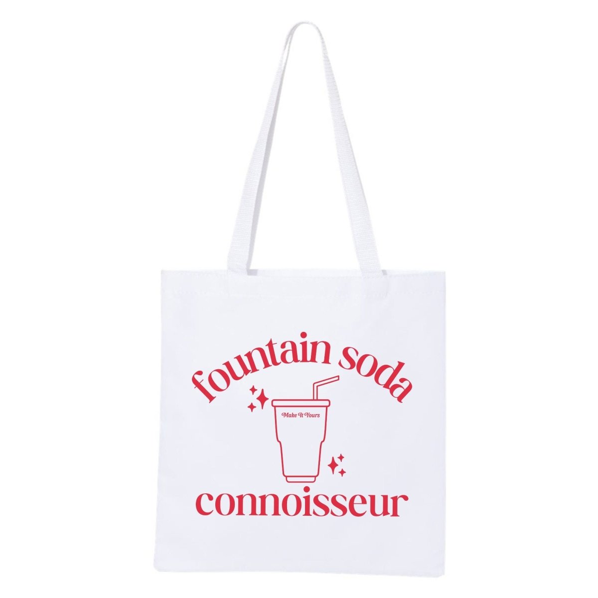 Make It Yours™ 'Fountain Soda Connoisseur' Tote Bag - United Monograms
