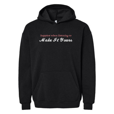 Make It Yours™ 'Happiest When Listening To' Hangout Hoodie - United Monograms