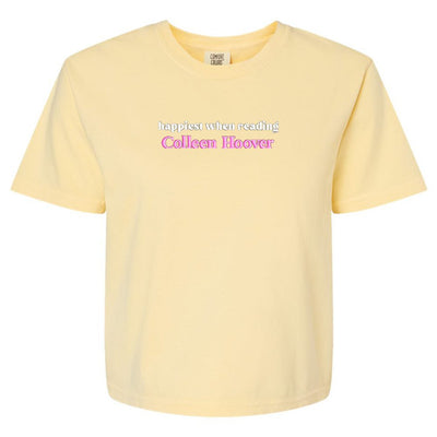Make It Yours™ 'Happiest When Reading...' Comfort Colors Boxy T-Shirt - United Monograms