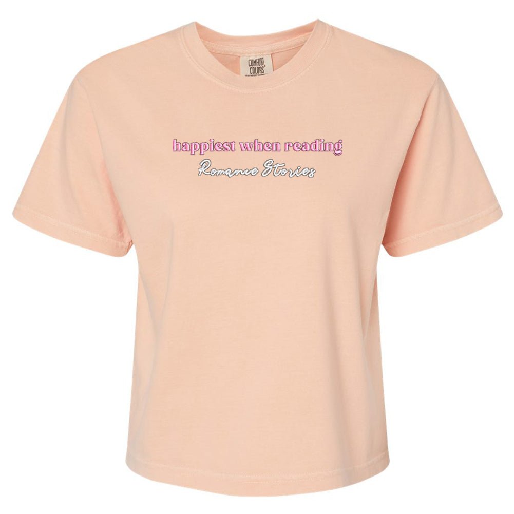 Make It Yours™ 'Happiest When Reading...' Comfort Colors Boxy T-Shirt - United Monograms