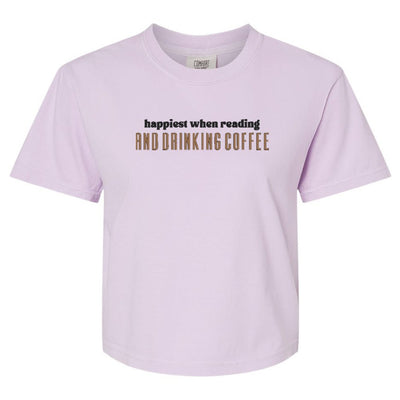 Make It Yours™ 'Happiest When Reading...' Comfort Colors Boxy T-Shirt - United Monograms