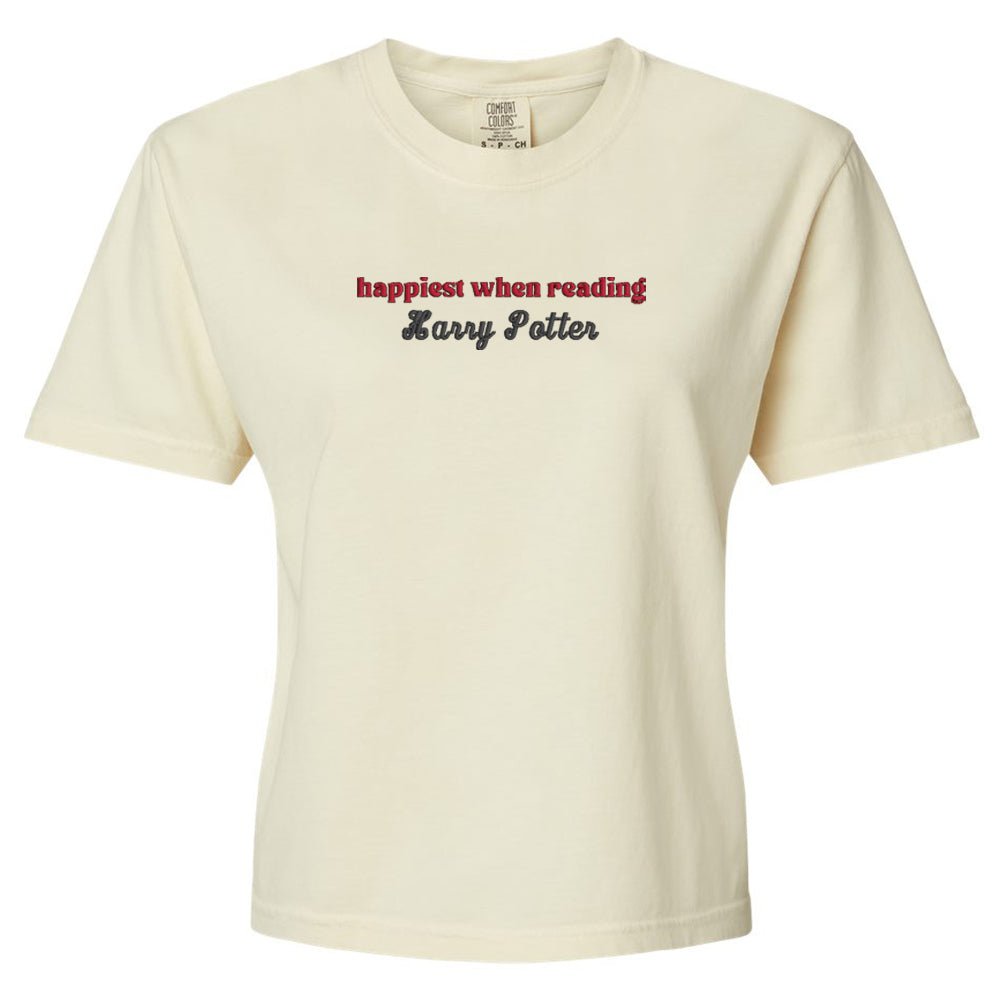 Make It Yours™ 'Happiest When Reading...' Comfort Colors Boxy T-Shirt - United Monograms