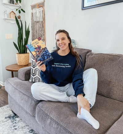 Make It Yours™ 'Happiest When Reading...' Crewneck Sweatshirt - United Monograms