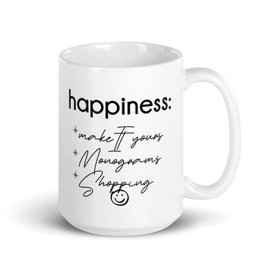 Make It Yours™ 'Happiness Checklist' Coffee Mug - United Monograms