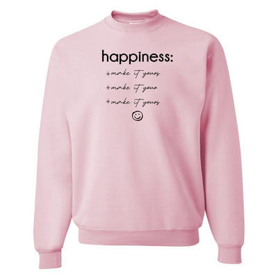 Make It Yours™ 'Happiness Checklist' Crewneck Sweatshirt - United Monograms