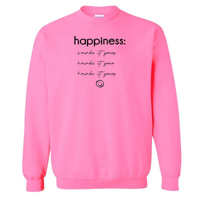 Make It Yours™ 'Happiness Checklist' Crewneck Sweatshirt - United Monograms