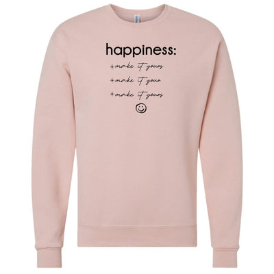 Make It Yours™ 'Happiness Checklist' Crewneck Sweatshirt - United Monograms