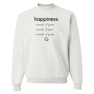 Make It Yours™ 'Happiness Checklist' Crewneck Sweatshirt - United Monograms