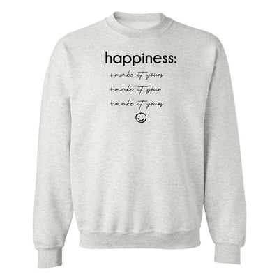 Make It Yours™ 'Happiness Checklist' Crewneck Sweatshirt - United Monograms
