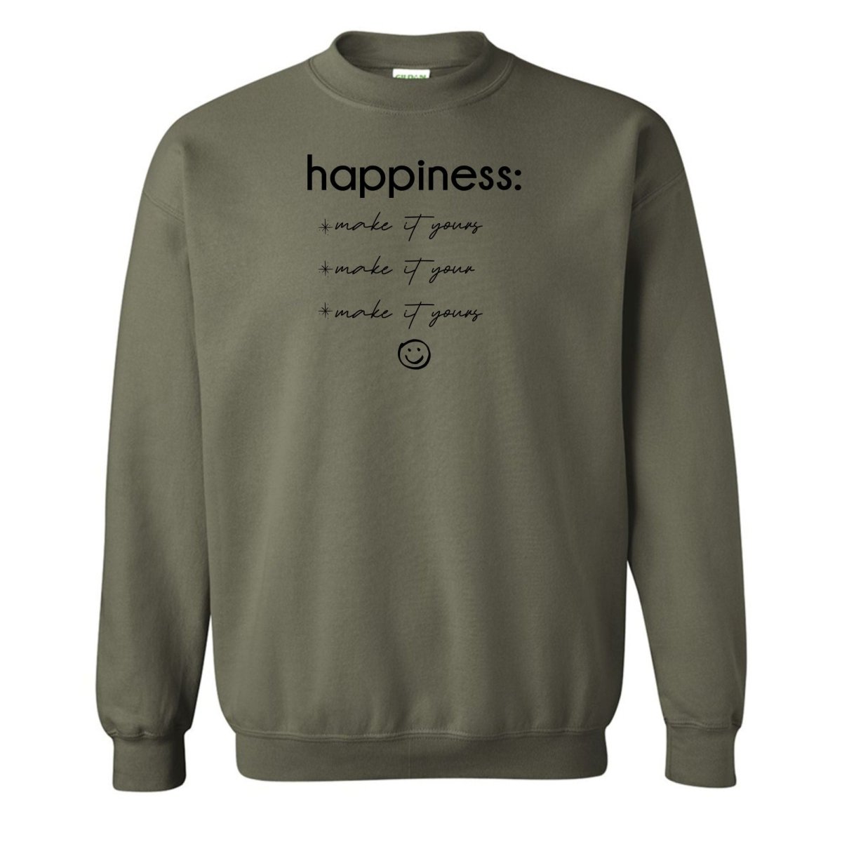 Make It Yours™ 'Happiness Checklist' Crewneck Sweatshirt - United Monograms