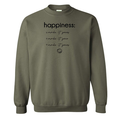 Make It Yours™ 'Happiness Checklist' Crewneck Sweatshirt - United Monograms