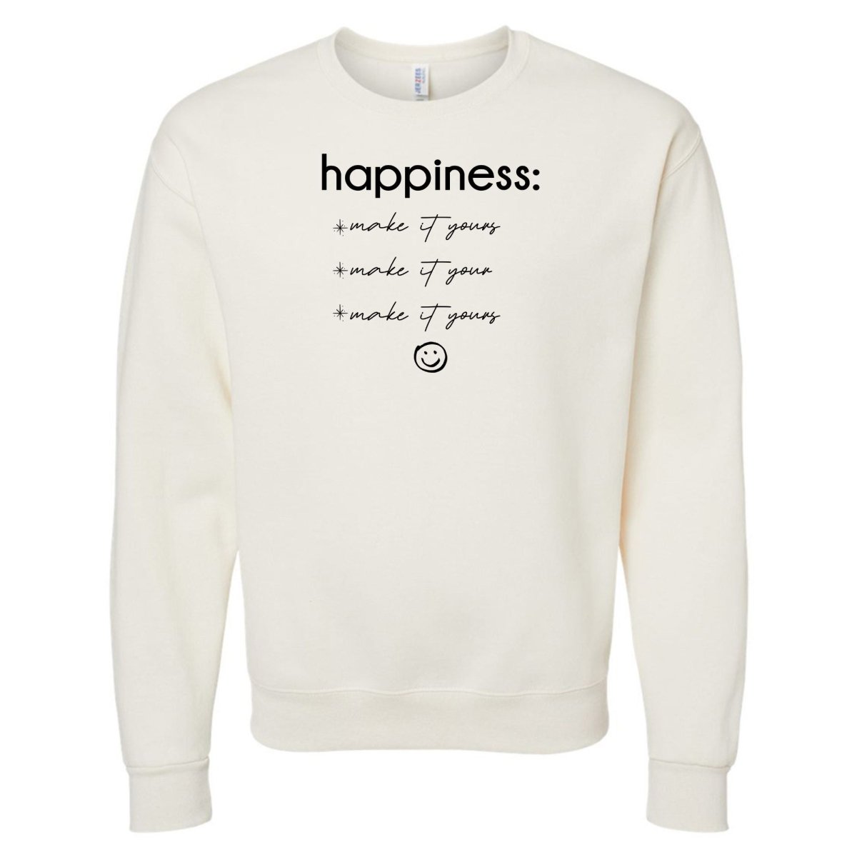 Make It Yours™ 'Happiness Checklist' Crewneck Sweatshirt - United Monograms
