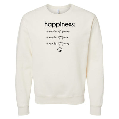 Make It Yours™ 'Happiness Checklist' Crewneck Sweatshirt - United Monograms