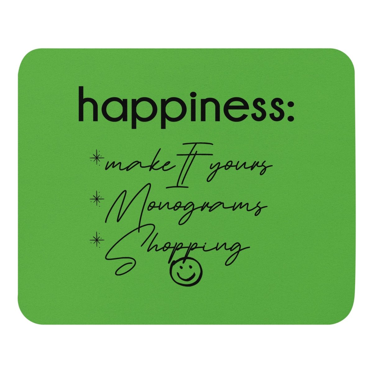 Make It Yours™ 'Happiness Checklist' Mouse Pad - United Monograms
