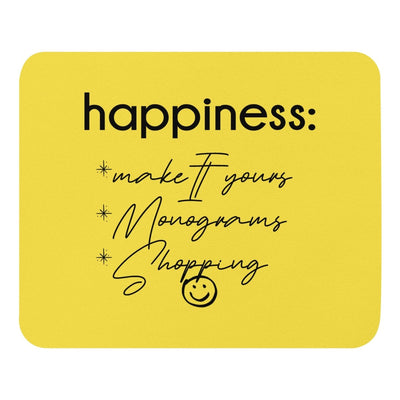 Make It Yours™ 'Happiness Checklist' Mouse Pad - United Monograms
