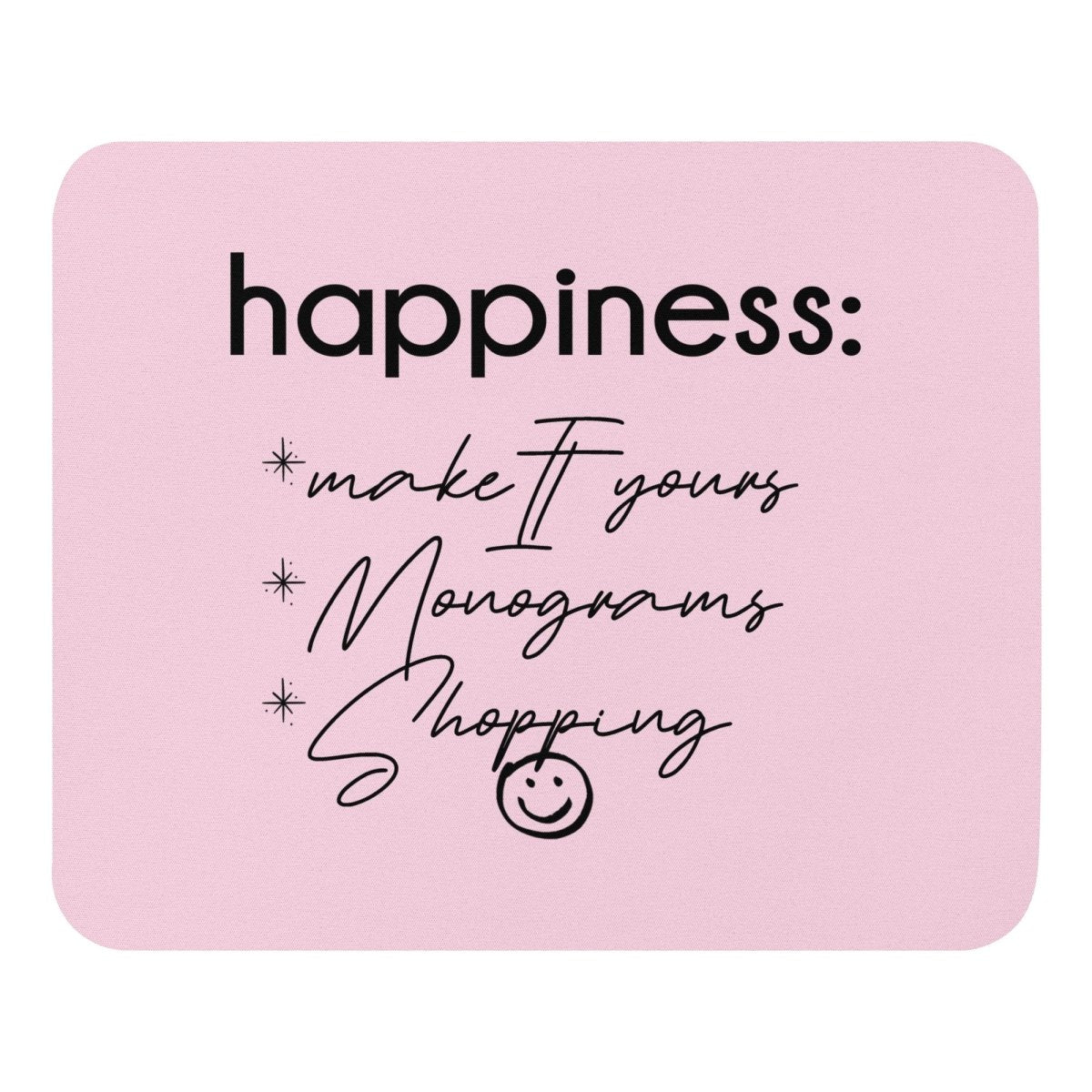 Make It Yours™ 'Happiness Checklist' Mouse Pad - United Monograms
