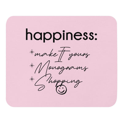 Make It Yours™ 'Happiness Checklist' Mouse Pad - United Monograms