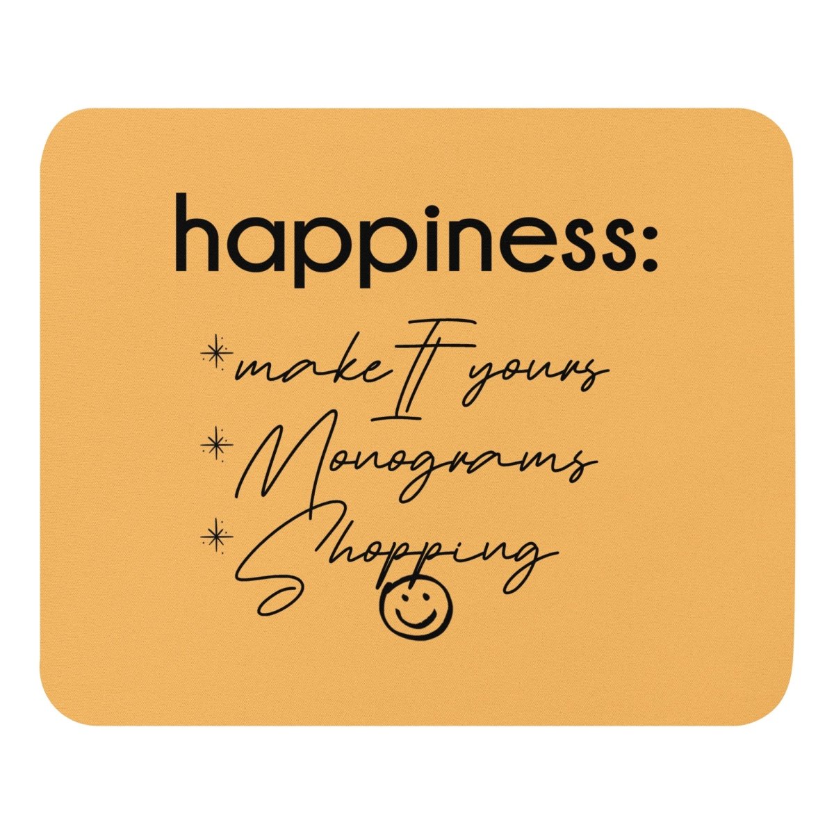 Make It Yours™ 'Happiness Checklist' Mouse Pad - United Monograms