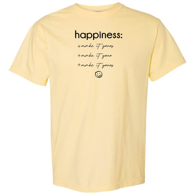 Make It Yours™ 'Happiness Checklist' T-Shirt - United Monograms