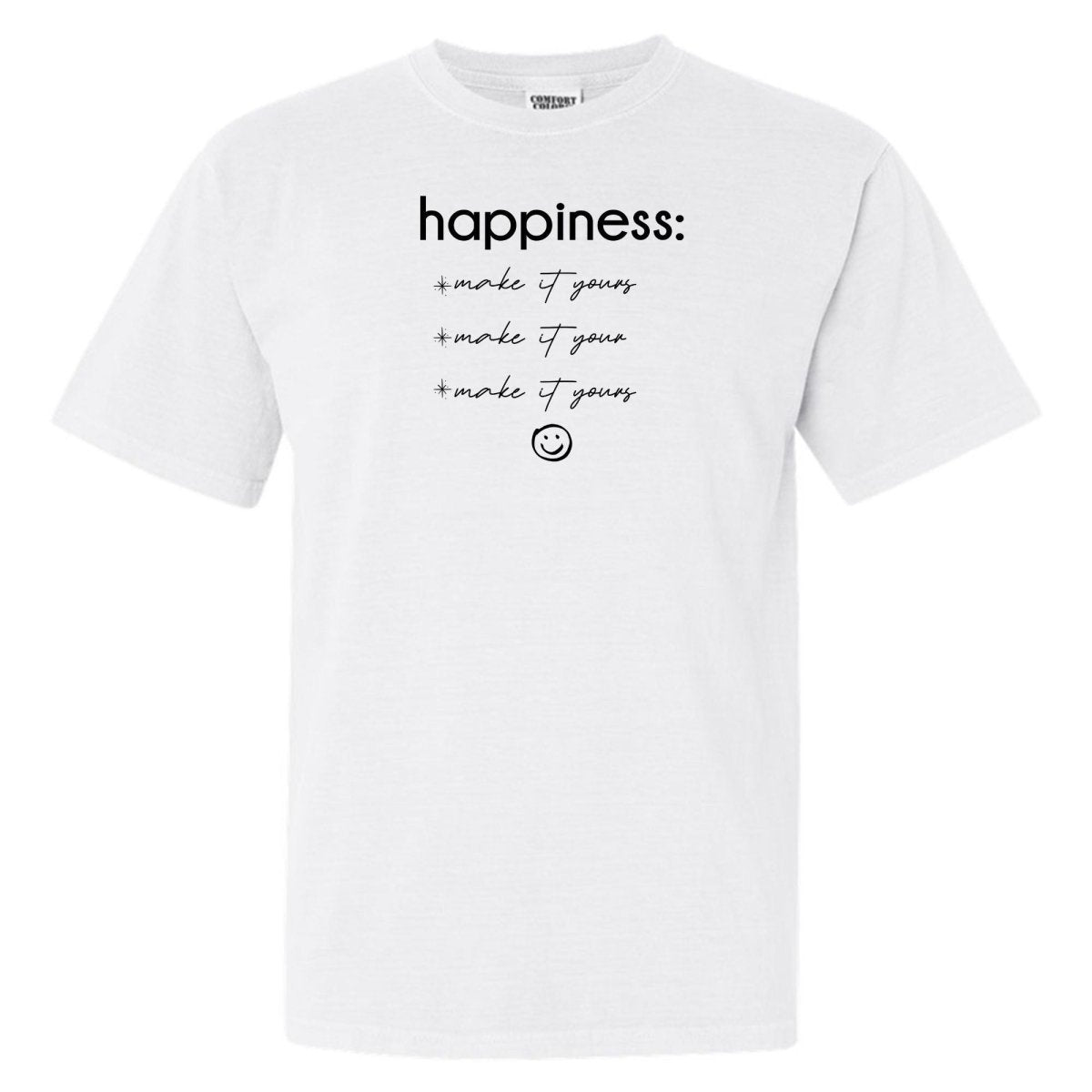 Make It Yours™ 'Happiness Checklist' T-Shirt - United Monograms