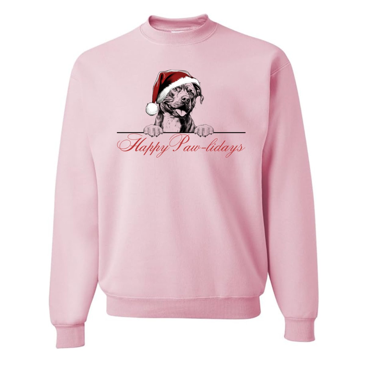 Make It Yours™ 'Happy Paw-lidays' Crewneck Sweatshirt - United Monograms