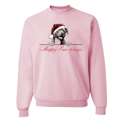 Make It Yours™ 'Happy Paw-lidays' Crewneck Sweatshirt - United Monograms