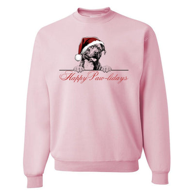 Make It Yours™ 'Happy Paw-lidays' Crewneck Sweatshirt - United Monograms