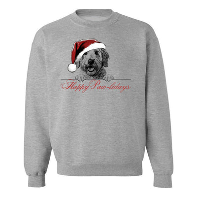 Make It Yours™ 'Happy Paw-lidays' Crewneck Sweatshirt - United Monograms
