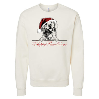 Make It Yours™ 'Happy Paw-lidays' Crewneck Sweatshirt - United Monograms