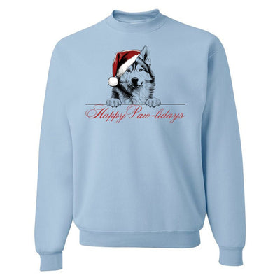 Make It Yours™ 'Happy Paw-lidays' Crewneck Sweatshirt - United Monograms