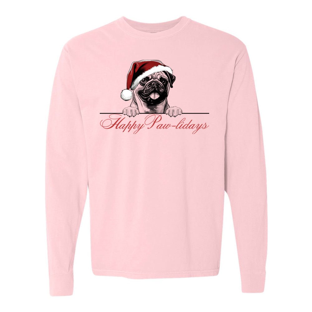 Make It Yours™ 'Happy Paw-lidays' Long Sleeve - United Monograms