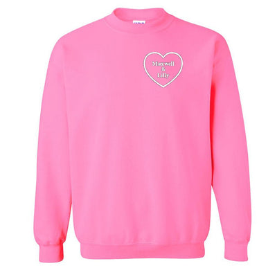 Make It Yours™ Heart Names Crewneck Sweatshirt - United Monograms