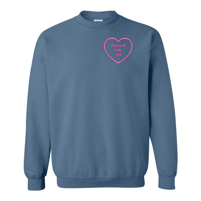 Make It Yours™ Heart Names Crewneck Sweatshirt - United Monograms