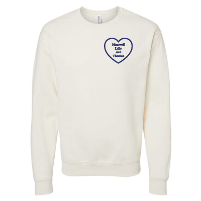 Make It Yours™ Heart Names Crewneck Sweatshirt - United Monograms
