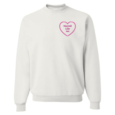 Make It Yours™ Heart Names Crewneck Sweatshirt - United Monograms