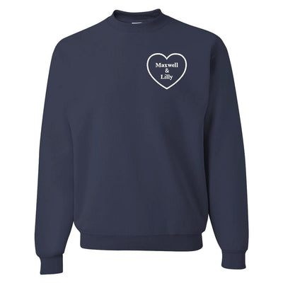 Make It Yours™ Heart Names Crewneck Sweatshirt - United Monograms