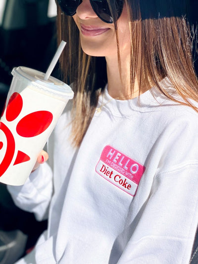 Make It Yours™ 'Hello, I'm Obsessed With...' Crewneck Sweatshirt - United Monograms
