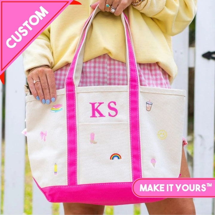 Make It Yours™ Icon Medium Charm Tote – United Monograms