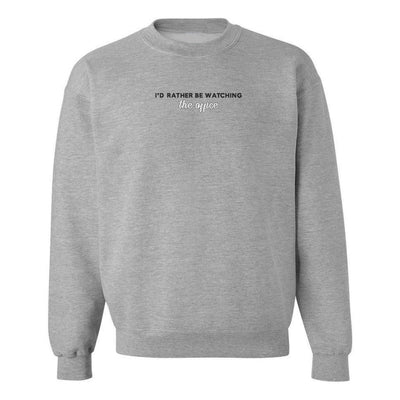 Make It Yours™ 'I'd Rather Be Watching' Crewneck Sweatshirt - United Monograms