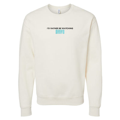 Make It Yours™ 'I'd Rather Be Watching' Crewneck Sweatshirt - United Monograms
